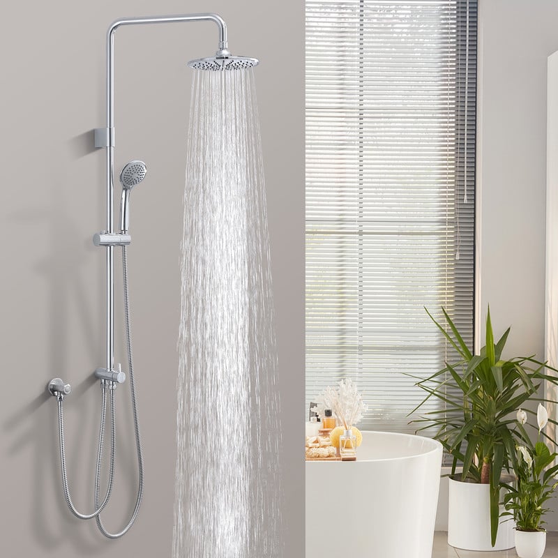 Homelody Système de douche séparable,Colonne de douche sans robinetterie,avec pomme de douche et tête de douche,Douchette à main,inoxydable tige Douche