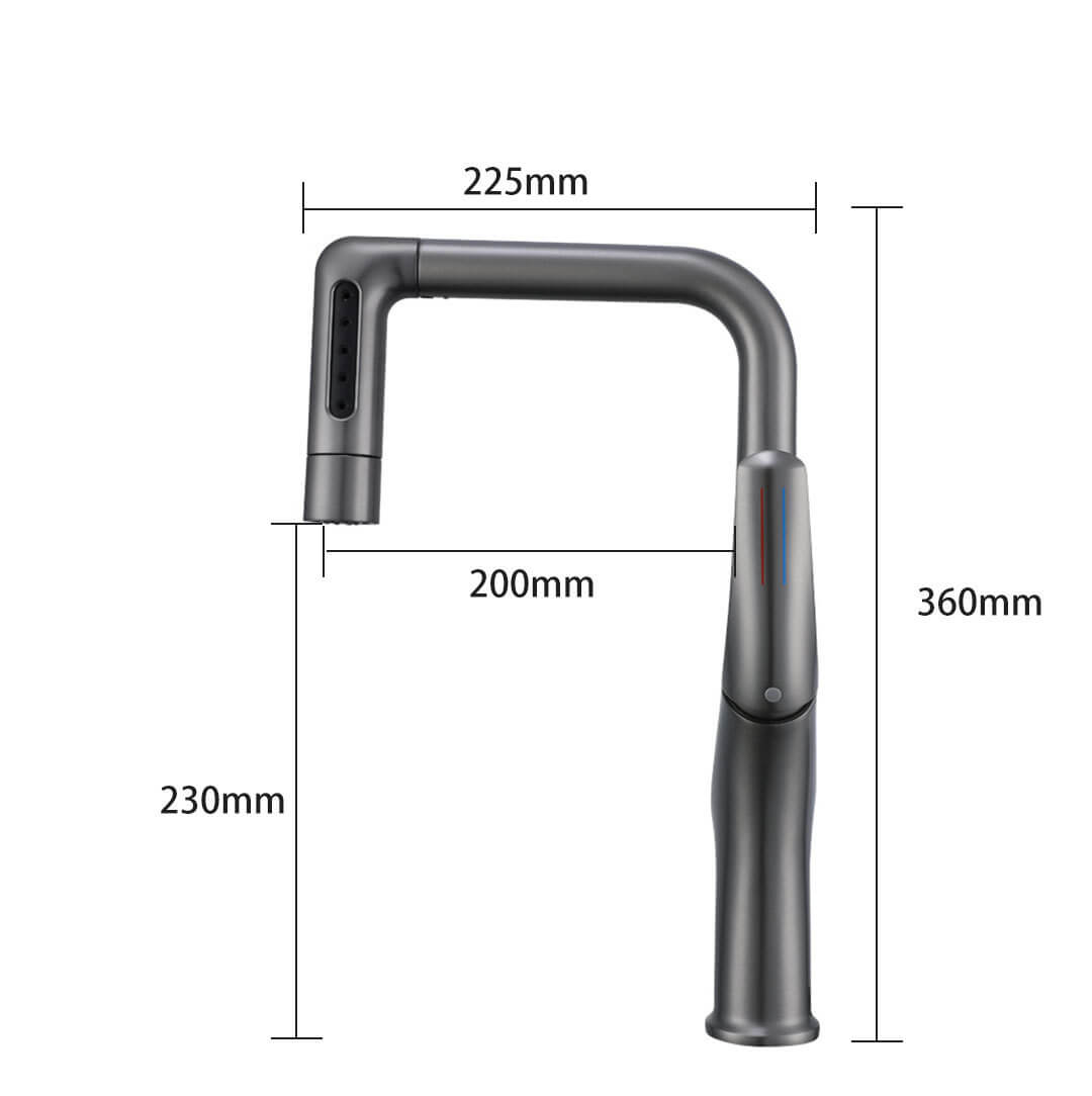 Homelod Robinets de Cuisine extractibles 5 fonctions, Robinet d'eau d'évier de Cuisine en Cascade Rotatif et Extensible